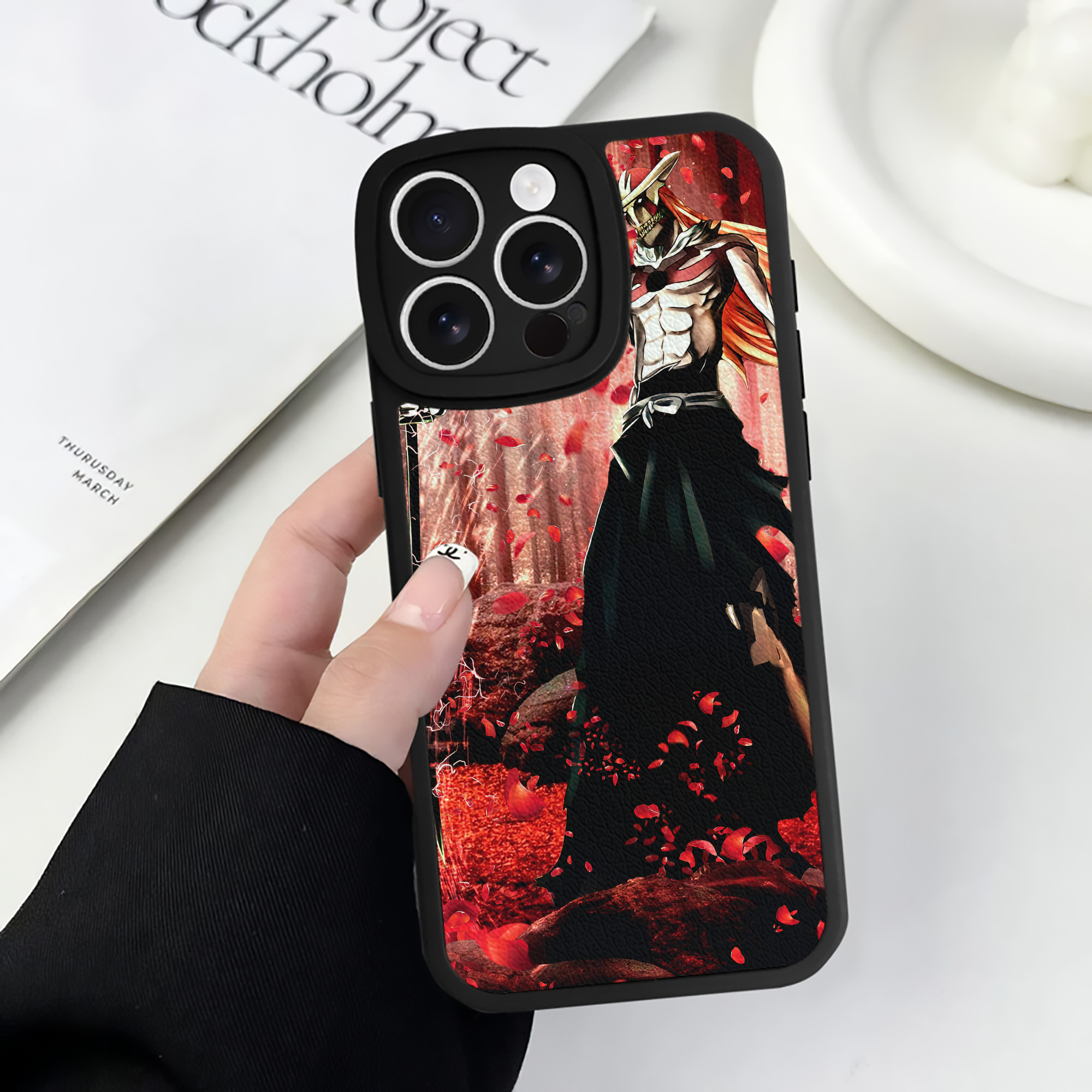（画像用） ブリーチ BLEACH 【iPhone 16シリーズ対応】シリコンスマホケース（レザー調） 材質：シリコン